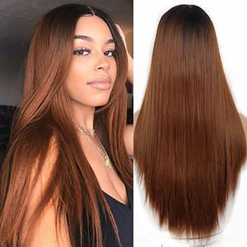 Personality Black Gradient Light Brown Wig Item | Buy Personality Black Gradient Light Brown Wig | SPOP Enterprise Global
